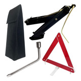 Kit Macaco Joelho Triangulo Segurança Chave Roda L 19 Bolsa