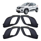 Kit Maçaneta Interna Gatilho Preto Renault Kwid 2017 2018