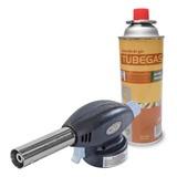 Kit Maçarico Culinário Cozinha Portátil + 1 Gás Refil Ntk