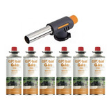 Kit Maçarico Portátil Controle De Chama + 6 Refil Globalmix