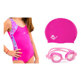 Kit Maiô Hammerhead + Óculos E Touca Silicone Vollo Natação