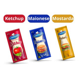 Kit Maionese Ketchup E Mostarda Lanchero Caixa 450 Sachês