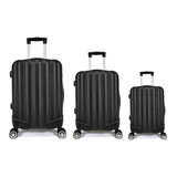 Kit Mala De Viagem Abs 3 Peças Adventure Fortt Pt Kmv01-pt
