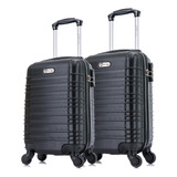 Kit Malas De Viagem De Bordo Pp E P Detroit Swiss Move Preta
