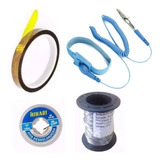 Kit Malha Dessolda,  Fio De Solda 0,5, Fita Kapton, Pulseira