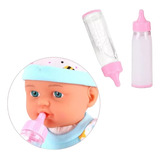 Kit Mamadeira Magica Com Leite E Chupeta Para Bebe Reborn