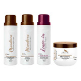 Kit Mandioca Aramath Shampoo, Condicionador Máscara E Leaven