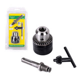 Kit Mandril Com Adaptador 13mm Sds Rosca E Chave Furadeira