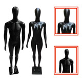 Kit Manequim Masculino/feminino Casal Preto Completo + Base 