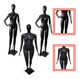 Kit Manequins Feminino Preto Magra/plus Size Completa Loja