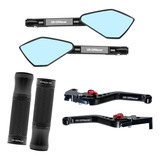Kit Manete Esportivo Manopla Retrovisor Gsr750 Gsx-s750