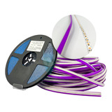 Kit Mangueira Neon 5m 12v 2º Geração Silicone Roxo