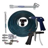 Kit Mangueira P/ Comp. De Ar 5/16 Com Bico Encher Pneu Hdfl