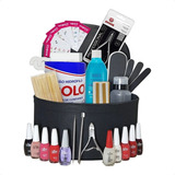 Kit Manicure C/ Maleta Esmaltes E Acessórios Completa
