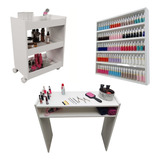 Kit Manicure Carrinho + Mesa +