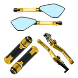 Kit Manopla Pegasus Retrovisor Manete Aberto Cb300 Cbx250
