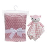 Kit Manta Cobertor Amor Dupla Face 75x100 Com Naninha