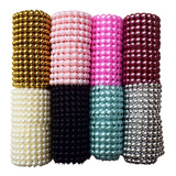 Kit Manta Meia Perola Abs 8mm Branca Creme Varias Cores