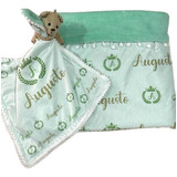 Kit Manta Personalizada 100x80 E Naninha Menina E Menino 