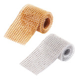 Kit Manta Strass Dourada E Prata De Alta Qualidade