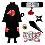 Manto Naruto Akatsuki Cosplay Infantil Juvenil + Bandana