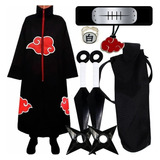 Kit Manto Akatsuki Konan Cosplay Anime Naruto Infantil Porta
