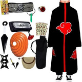 Kit Manto Aktsuki Com Máscara Tobi Colar Nuvem Kunai Tsunade