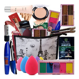 Kit Maquiagem Barata De Qualidade Base Facial + Bolsa Brinde