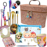 Kit Maquiagem Infantil Completa + Linda Maleta Elsa Frozen