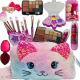Kit Maquiagem Infantil Maleta + Batom , Sombra Pincel Brilho