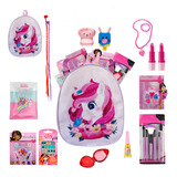 Kit Maquiagem Infantil Princesas 15 Itens + Mochila Ms-134