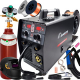 Kit Maquina Solda Mig 4x1 Bv 180 Cilindro Tocha Mascara