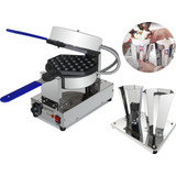 Kit Maquina Waffle Bubble + Suporte Duplo Para Cone Inovamaq