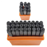 Kit Marcador Punção Alfanumérico 36 Peças 4mm Letras/números