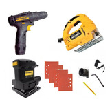 Kit Marceneiro Serra Tico Tico Lixadeira Parafusadeira 220v