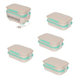 Kit Marmita Elétrica Bivolt Light/saladeira + 4 Refil Potes
