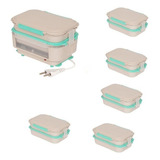 Kit Marmita Elétrica Bivolt Light/saladeira + 5 Refil Potes