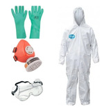 Kit Máscara, Macacão, Luva, Óculos Produtos Quimicos Pintura