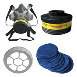 Kit Máscara 1/4 Vo/ga +10 Pré Filtro+filtro Químico+retentor