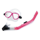 Kit Máscara E Snorkel Ocean Mormaii Cor Rosa