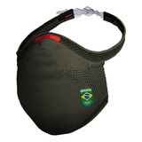 Kit Máscara Fiber Knit Cob + Filtro De Proteção + Suporte Cor Verde Militar Tamanho G