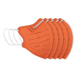 Kit Máscara Pff2 Laranja Com 50 Unidades - Infantil