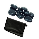 Kit Massagem 12 Pedras Quentes Vulcânicas + Bolsa Aquecedora