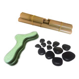 Kit Massagens Bambus + Pantalas + Pedras Quentes 