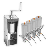Kit Masseira Churros Inox Fuso Profissional + 4 Doceiras