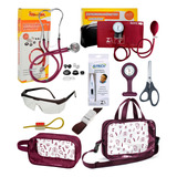 Kit Material De Enfermagem Premium + Necessaire E Relógio