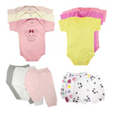 Kit Maternidade 12 Pçs Body Shorts