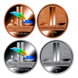 Kit Medalhas 200 Anos Da 1ª Constituição Poder Legislativo