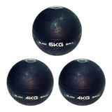 Kit Medicine Ball Slam Ball Bola Peso Crossfit 4kg 4kg E 6kg