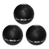 Kit Medicine Ball Slam Ball Bola Peso Crossfit 4kg 6kg E 8kg